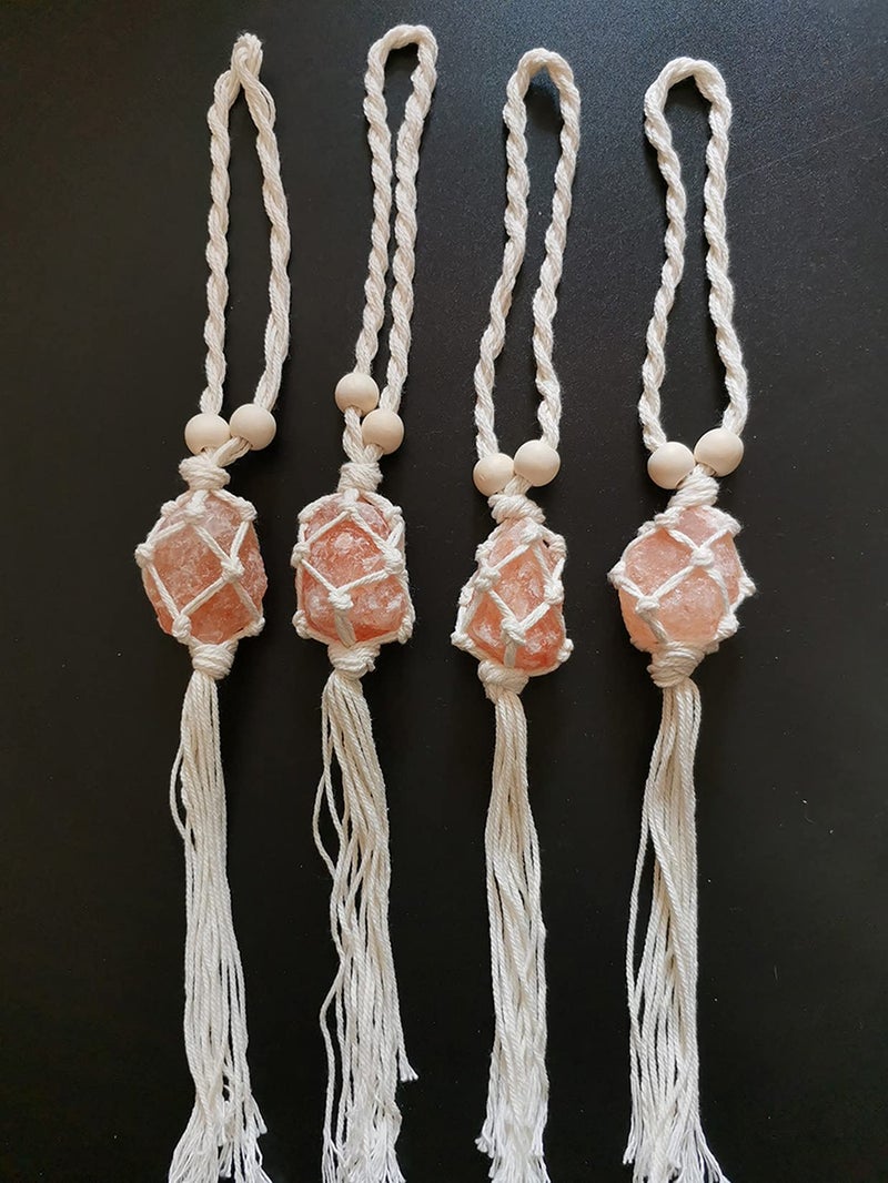 Persofine Handmade Himalayan Salt Car Rearview Mirror Pendant Car Decoration Hanging Ornaments for You - Image 4